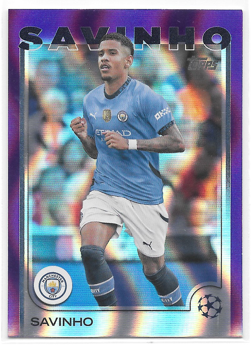 Savinho (Manchester City) Purple FlowFractor Topps UCC Flagship 24-25