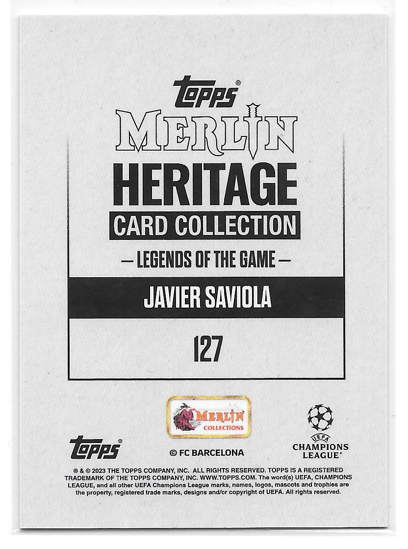Javier Saviola (FC Barcelona) Legends /49 Topps Merlin Heritage UCC 23-24