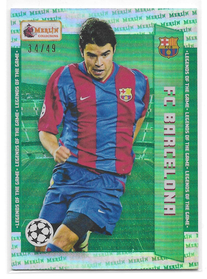 Javier Saviola (FC Barcelona) Legends /49 Topps Merlin Heritage UCC 23-24