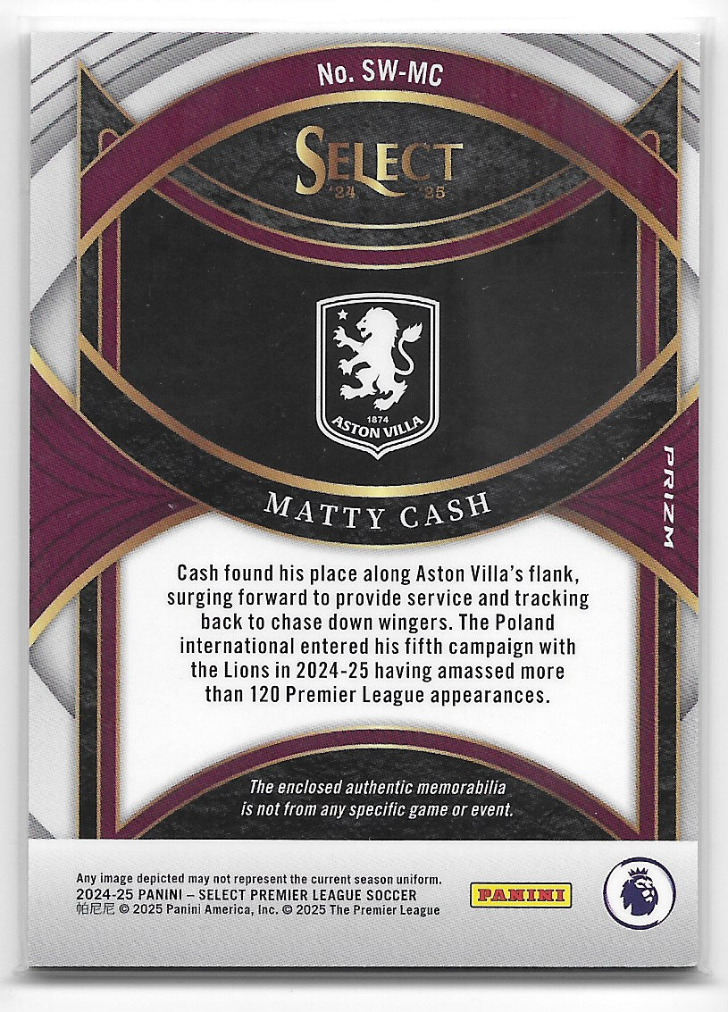 Matty Cash (Aston Villa) Select Swatch Patch Panini Select Premier League 2024-25