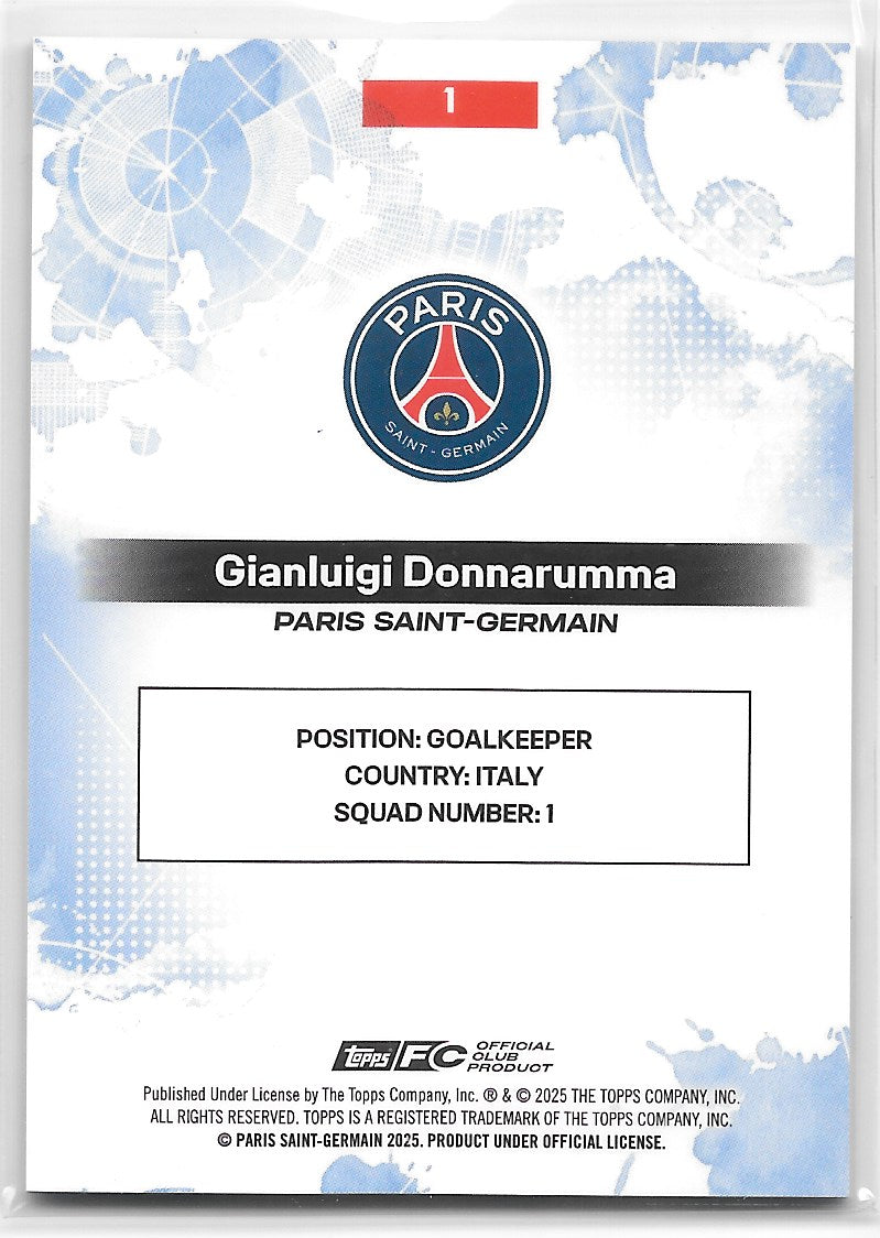 Gianluigi Donnarumma (PSG) Azurite Blue /99 Topps Exhibition PSG 2024-25