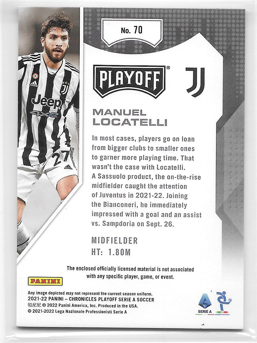 Manuel Locatelli (Juventus) Playoff Memorabilia /500 Panini Chronicles Soccer 2021-22