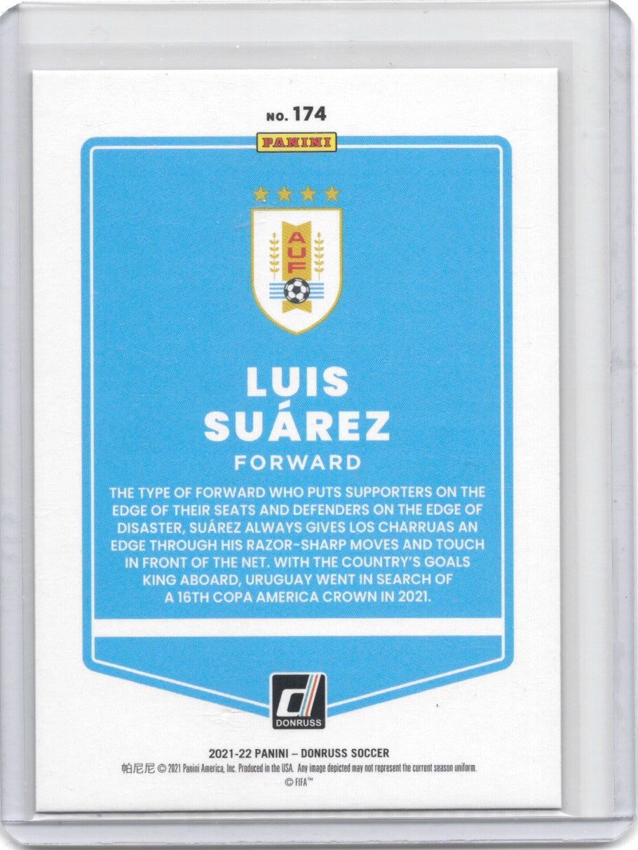 Luis Suarez (Uruguay) Holo Red Laser /99 Panini Donruss Soccer Road to Qatar 21-22