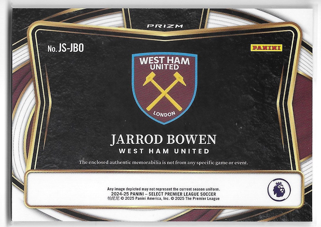 Jarrod Bowen (West Ham United) Jumbo Swatch Patch Panini Select Premier League 2024-25