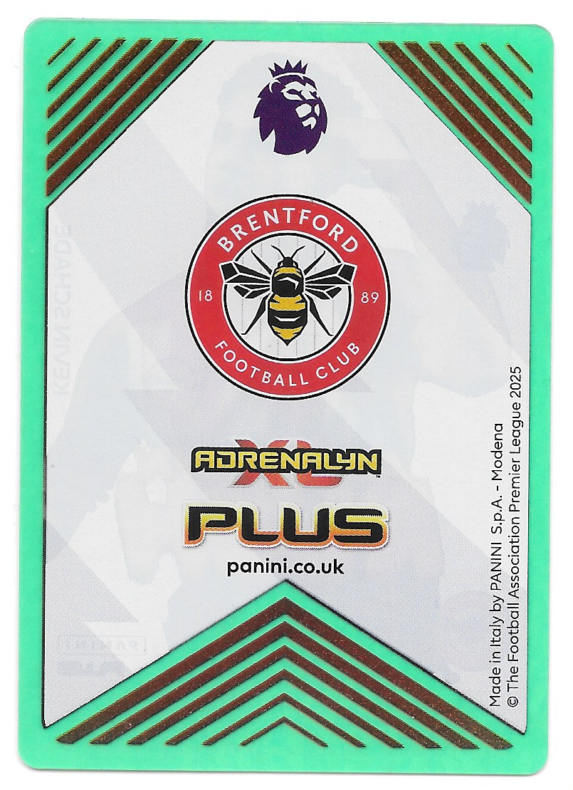 Kevin Schade (Brentford) Adrenalyn Rush Green /199 Panini Premier League Adrenalyn XL Plus 2025
