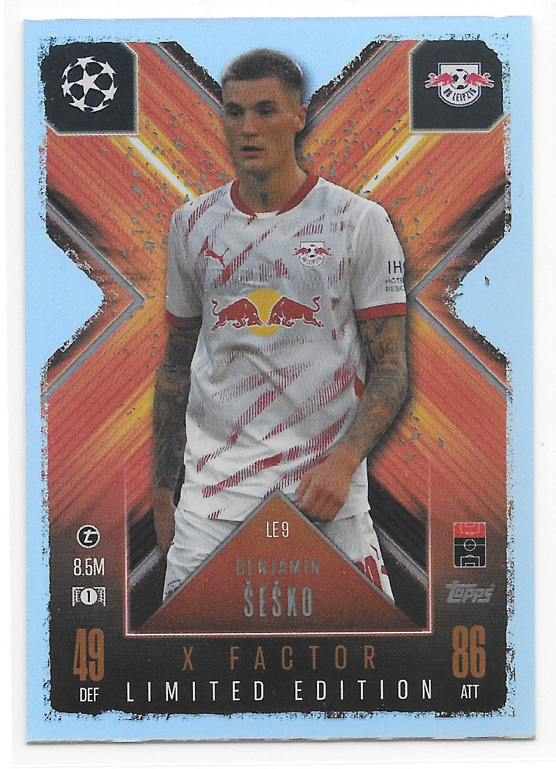 Benajmin Sesko (RB Leipzig) X Factor Limited Edition Topps Match Attax Extra 24-25