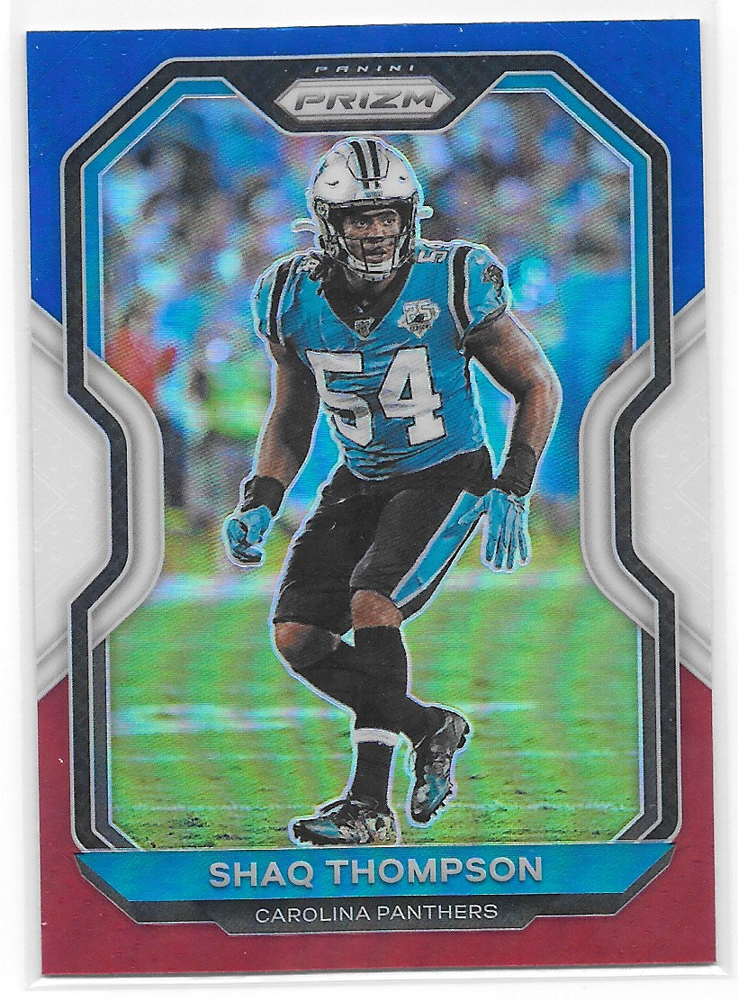 Shaq Thompson (Carolina Panthers) Red White & Blue Prizm Panini Prizm Football 2020