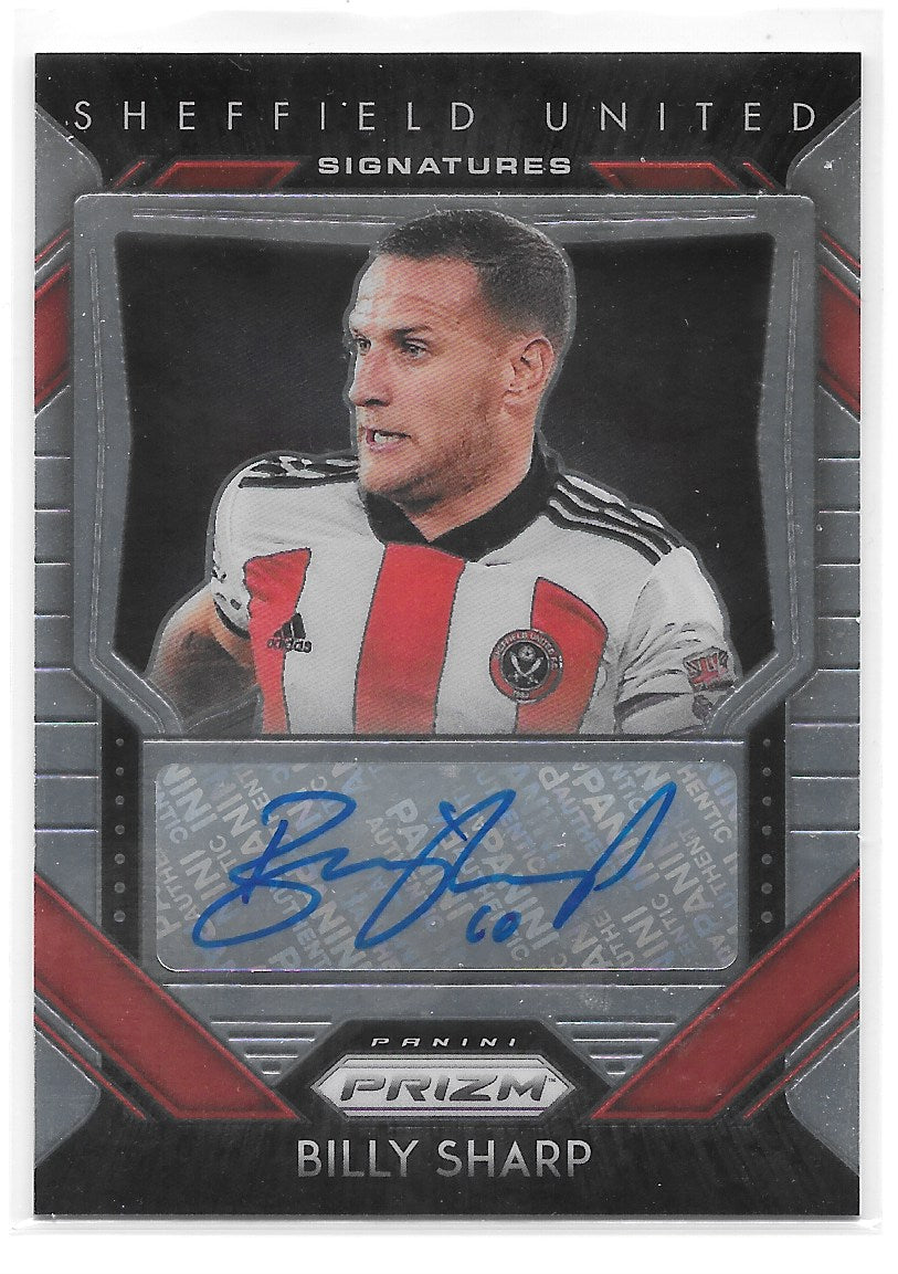 Billy Sharp (Sheffield United) Auto Signatures Panini Prizm Premier League 20-21