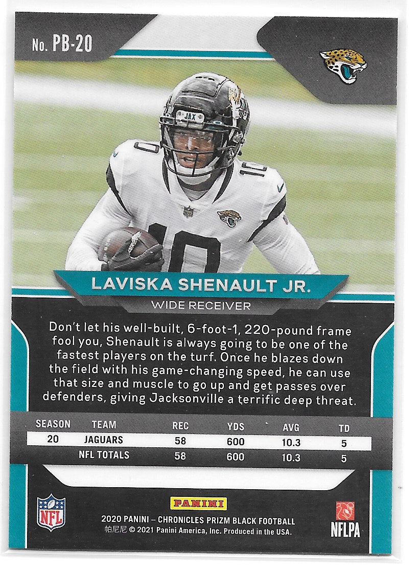 Laviska Shenault Jr (Jacksonville Jaguars) Prizm Black RC Panini Chronicles Football 2020