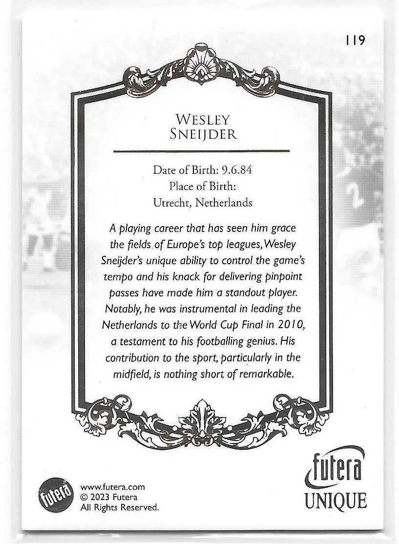 Wesley Sneijder (Netherlands) The Greats Futera Unique World Football 23-24