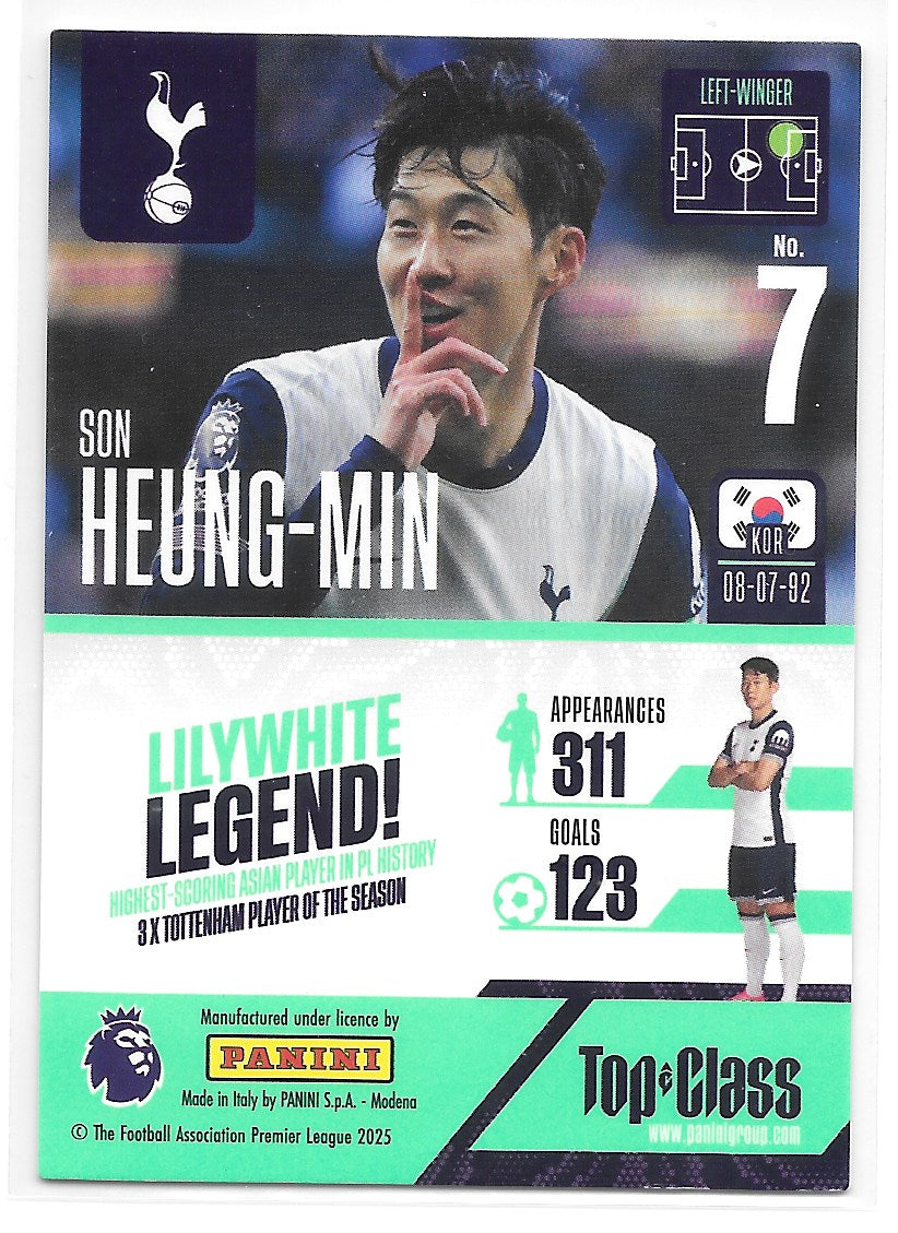 Heung-Min Son (Tottenham Hotspur) Unbeatable Panini Top Class Premier League 2025