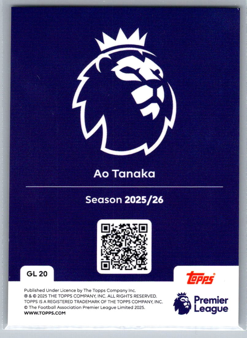 Ao Tanaka (Leeds United) Gold Lion Topps Premier League 25-26