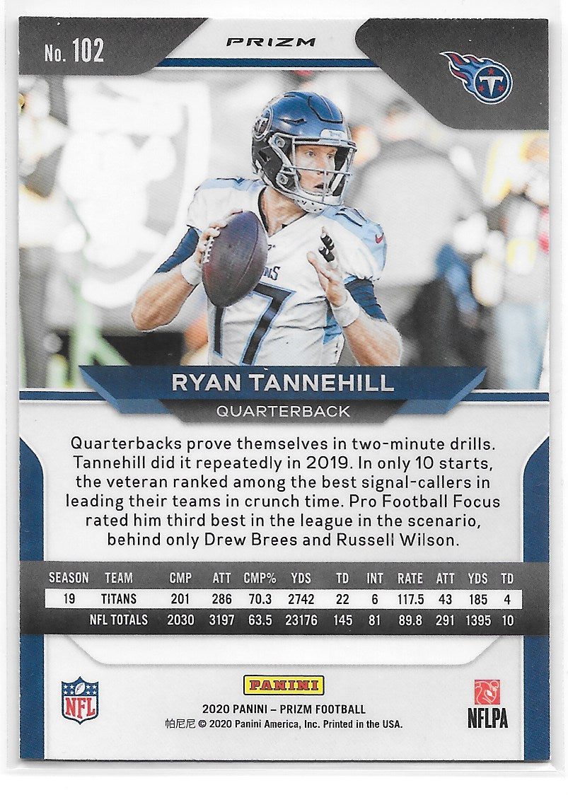 Ryan Tannehill (Tennessee Titans) Green Prizm Panini Prizm Football 2020