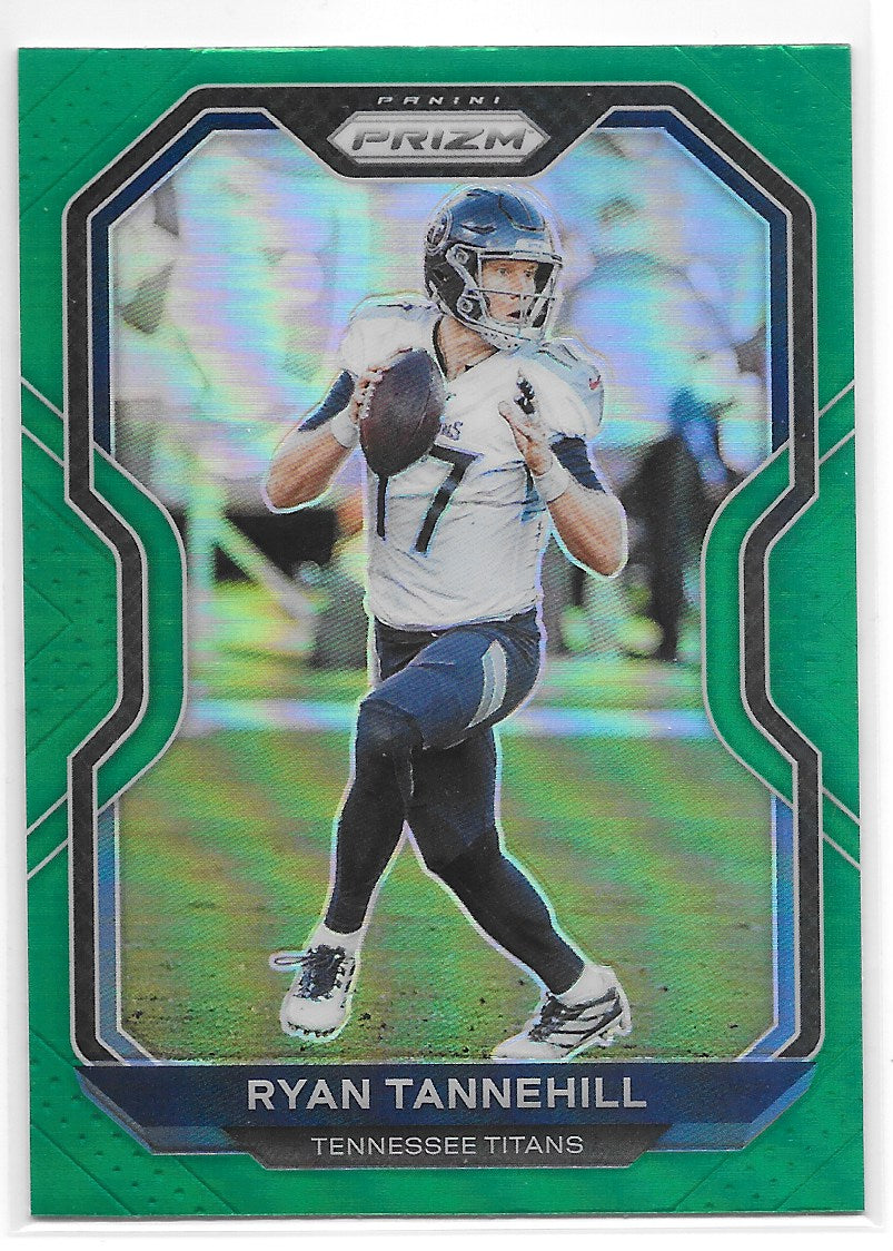 Ryan Tannehill (Tennessee Titans) Green Prizm Panini Prizm Football 2020