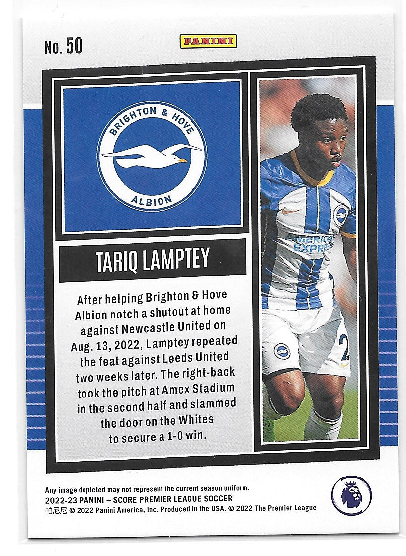 Tariq Lamptey (Brighton & Hove Albion) Purple Laser /15 Panini Score Premier League 22-23