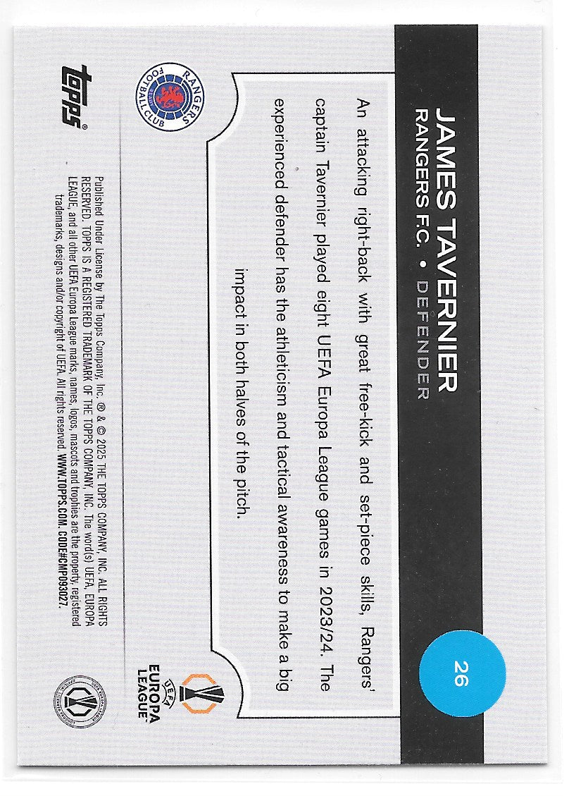 James Tavernier (Rangers FC) Northern Lights Topps UCC Flagship 24-25