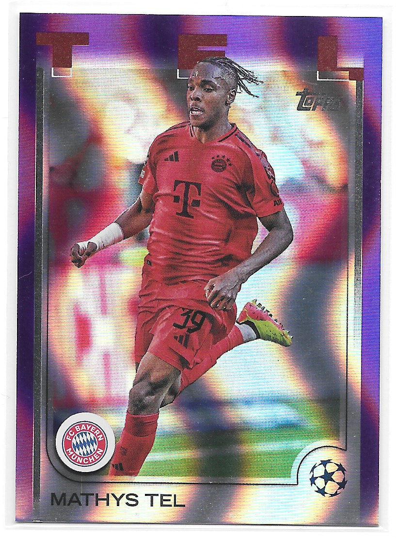 Mathys Tel (FC Bayern Munchen) Purple FlowFractor Topps UCC Flagship 24-25