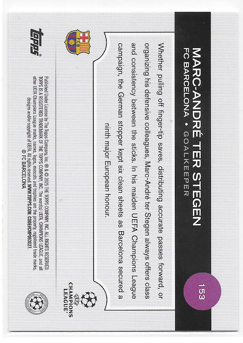 Marc-Andre Ter Stegen (FC Barcelona) Rain Drops Topps UCC Flagship 24-25