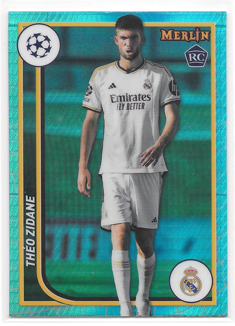 Theo Zidane (Real Madrid CF) Aqua Prism Refractor RC Topps Merlin UCC 23-24