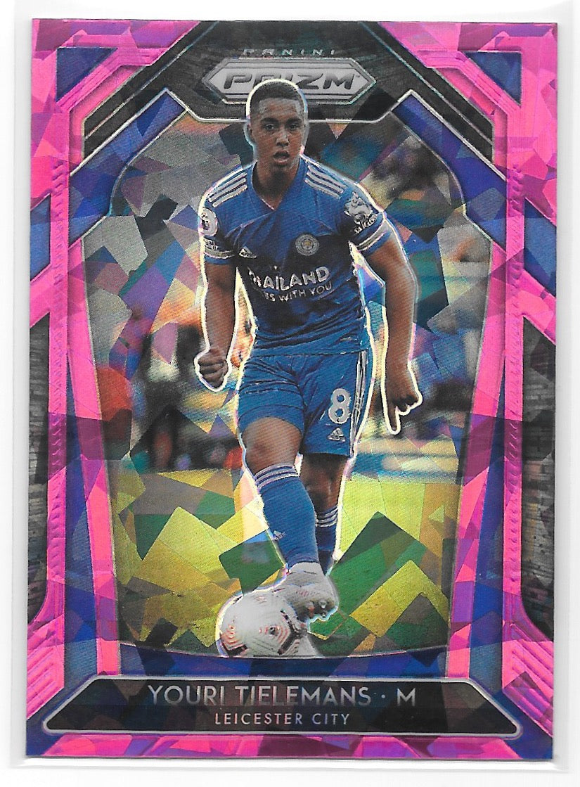 Youri Tielemans (Leicester City) Pink Ice Panini Prizm Premier League 22-23