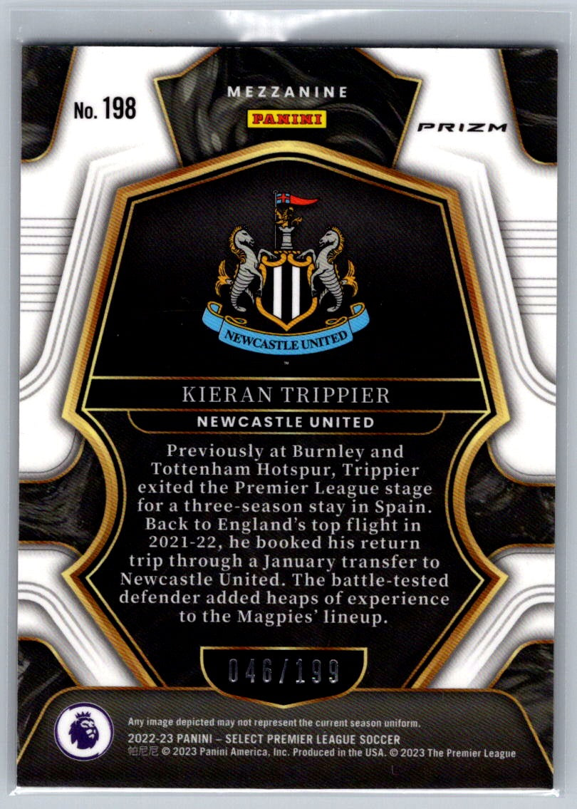 Kieran Trippier (Newcastle United) Mezzanine Camo /199 Panini Select Premier League 22-23