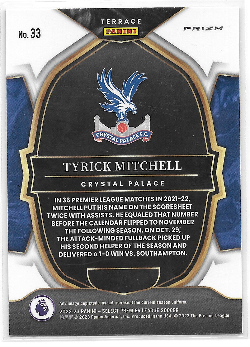 Tyrick Mitchell (Crystal Palace) Terrace Pink Ice Panini Select Premier League 22-23