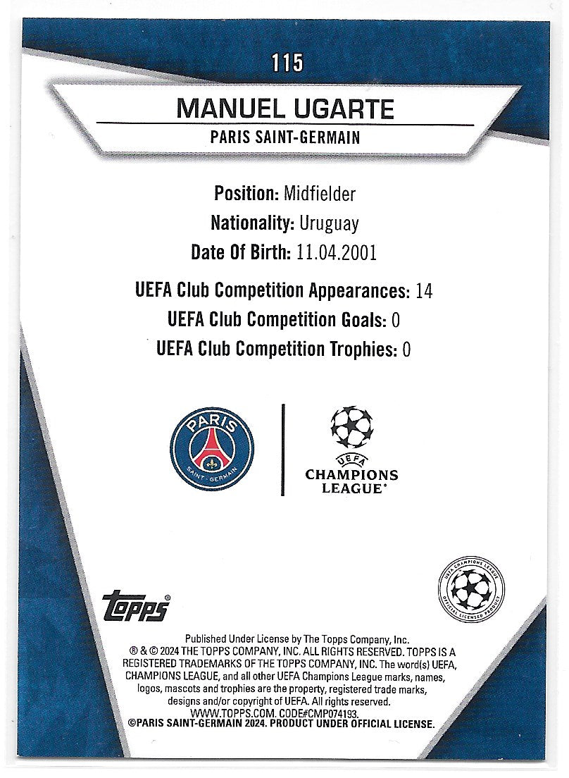 Manuel Ugarte (PSG) Green Uncommon Topps UCC SuperStars 23-24