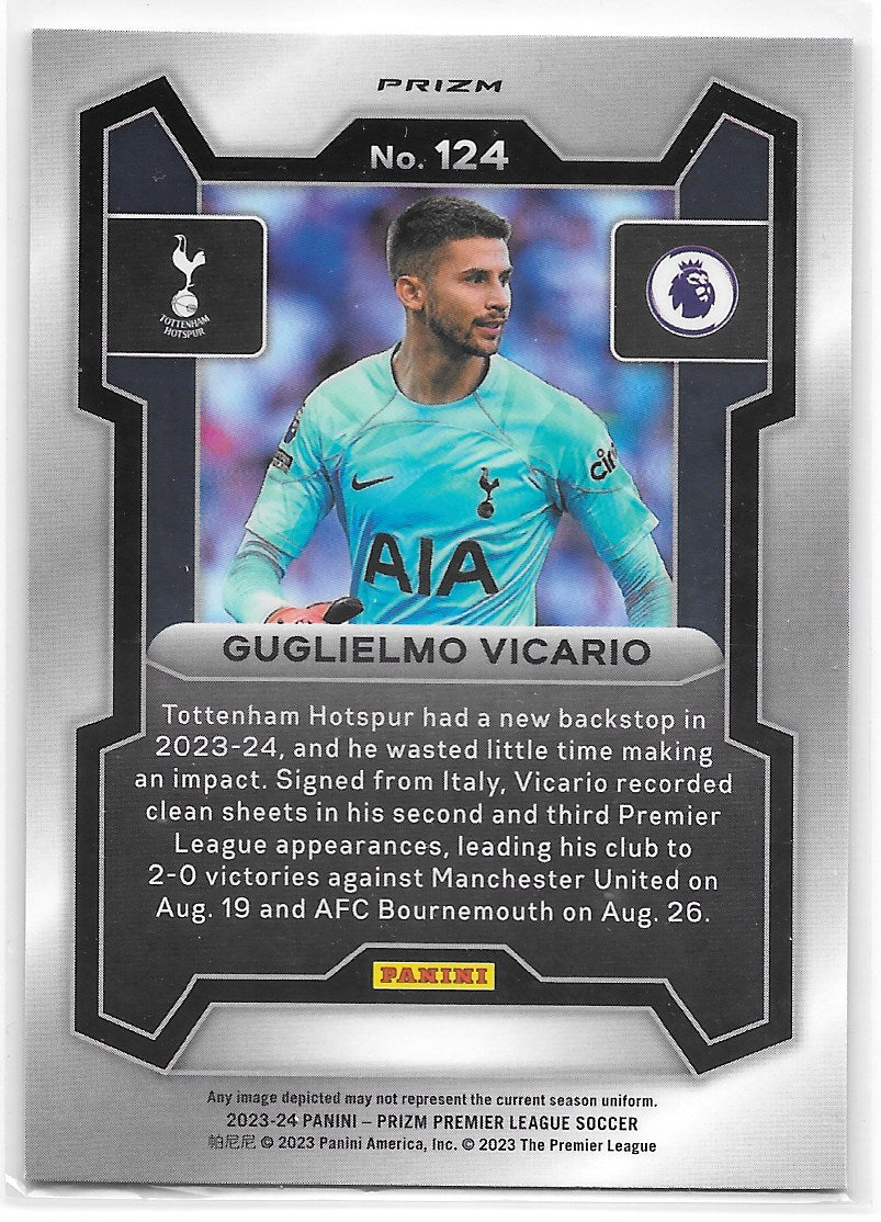 Guglielmo Vicario (Tottenham Hotspur) Orange Mosaic Panini Prizm Premier League 23-24