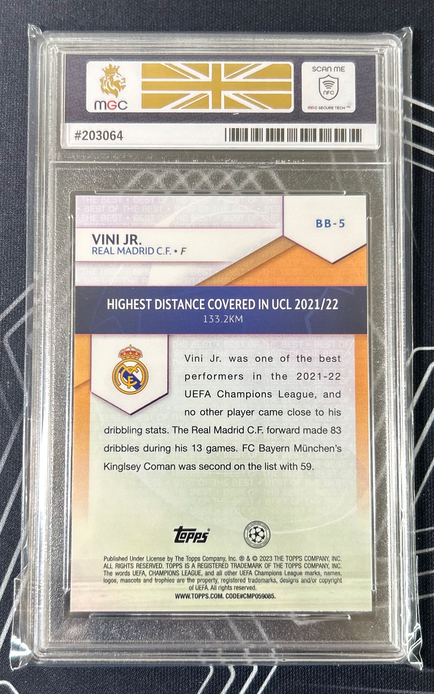 Vini Jr (Real Madrid CF) Best of the Best Topps UCC Flagship 22-23 MGC 10