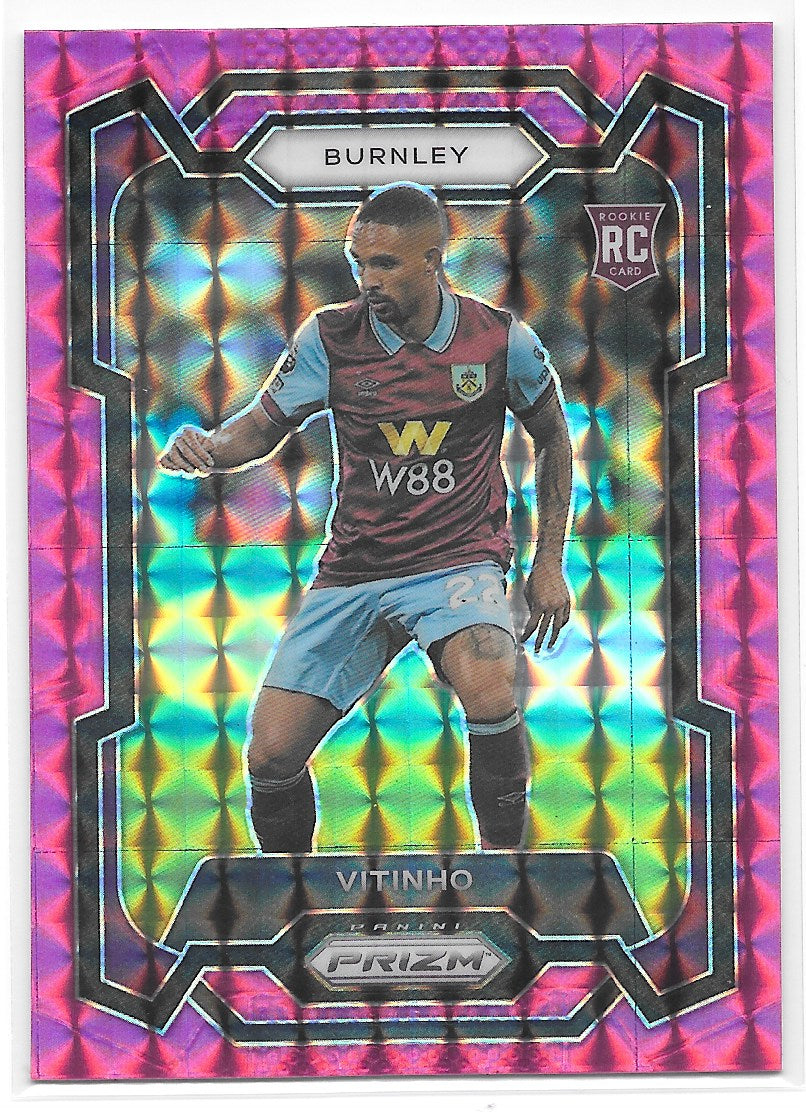 Vitinho (Burnley) Pink Mosaic RC Panini Prizm Premier League 23-24