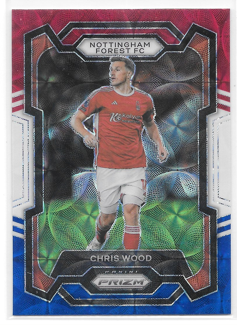 Chris Wood (Nottingham Forest) Red White & Blue Choice Panini Prizm Premier League 23-24