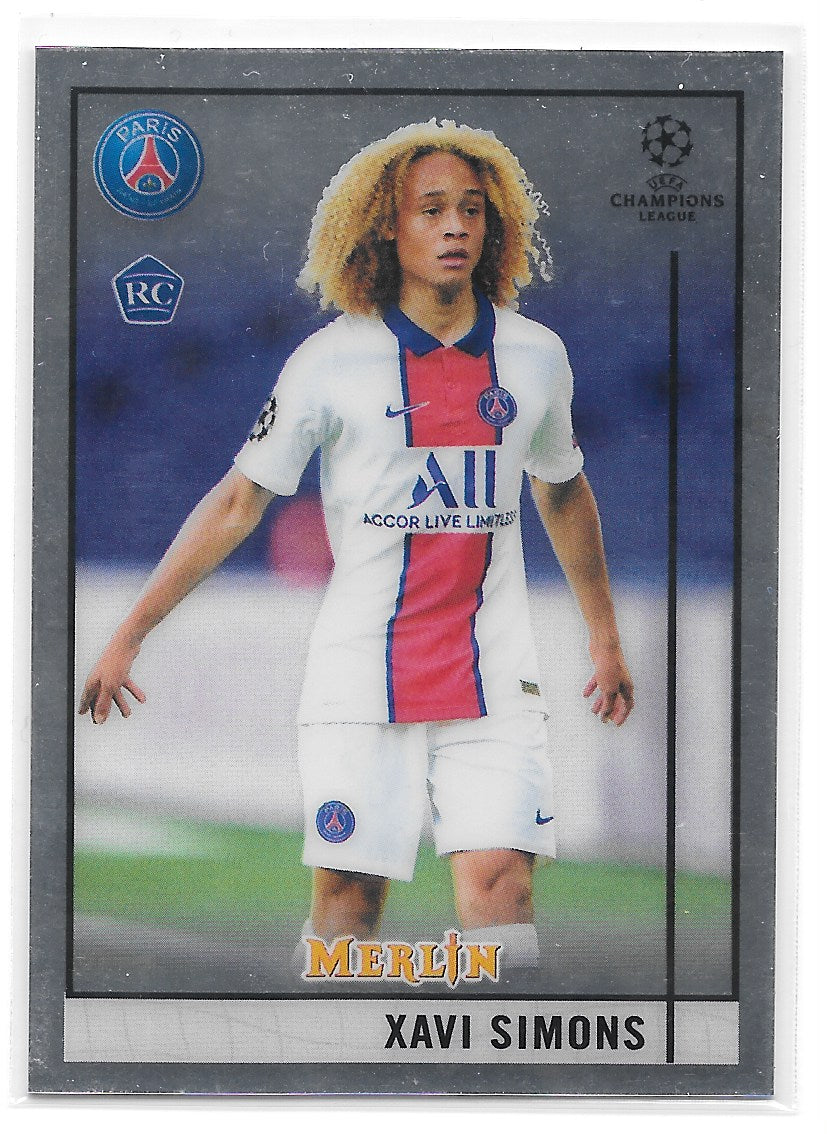 Xavi Simons (PSG) Rookie Card Topps Merlin Chrome 20-21
