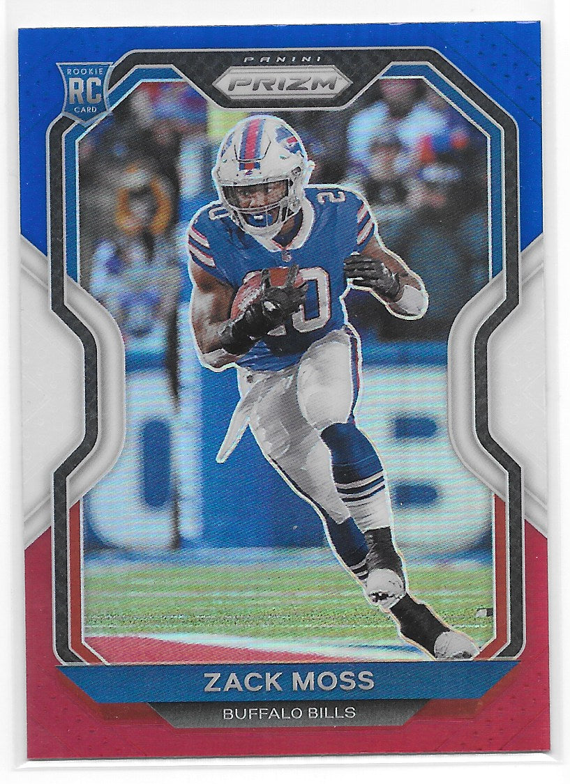 Zack Moss (Buffalo Bills) Red White & Blue Prizm RC Panini Prizm Football 2020