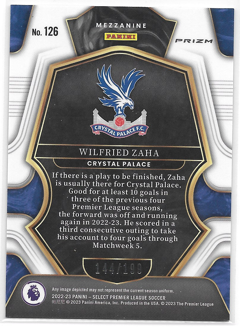 Wilfried Zaha (Crystal Palace) Mezzanine Camo /199 Panini Select Premier League 22-23