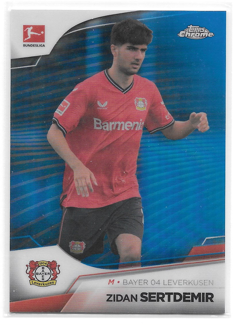 Zidan Sertdemir (Bayer Leverkusen) Blue Refractor /180 Topps Chrome Bundesliga 22-23