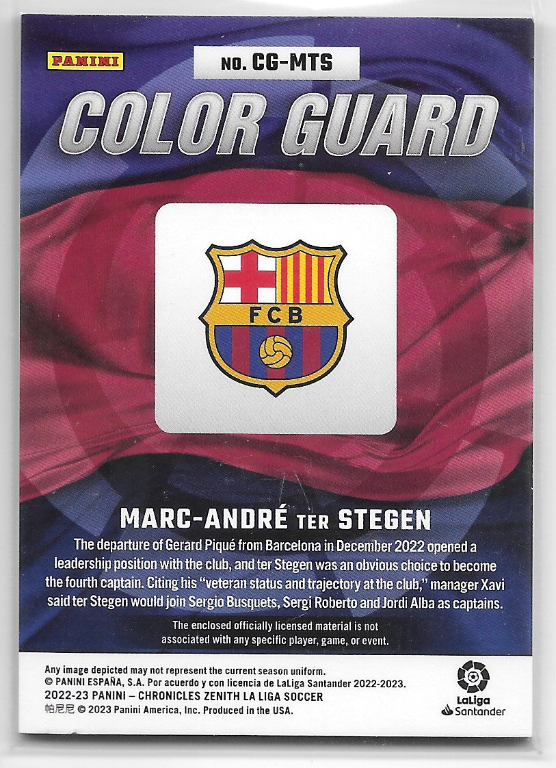 Marc-Andre ter Stegen (FC Barcelona) Color Guard /99 Panini Chronicles La Liga 22-23