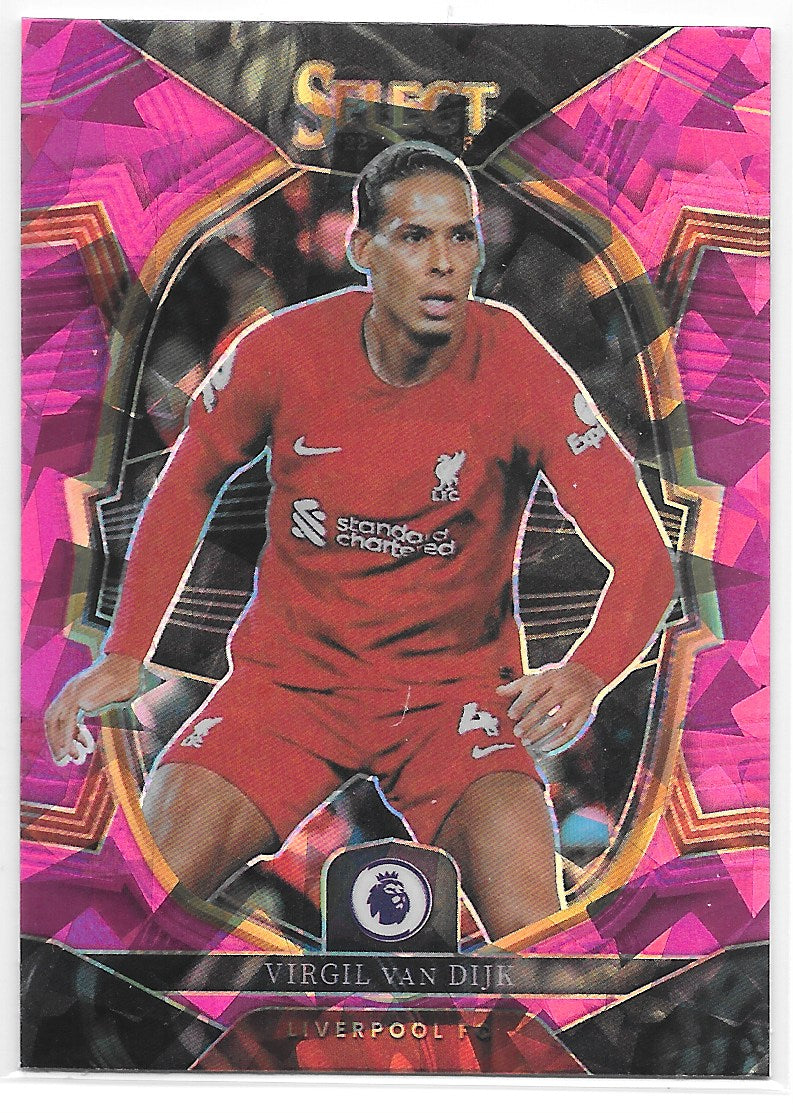 Virgil van Dijk (Liverpool) Pink Ice Panini Select Premier League 22-23