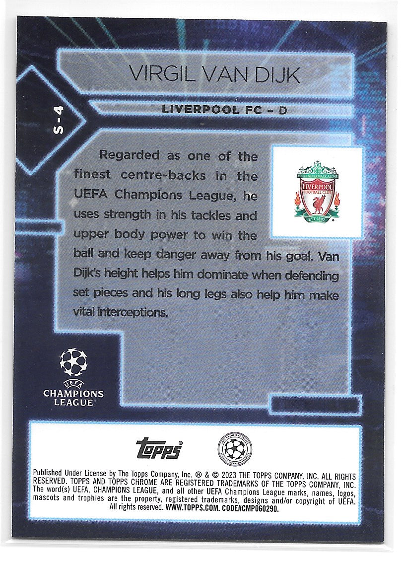 Virgil van Dijk (Liverpool FC) Specimen Topps Chrome UEFA Club Competitions 22-23