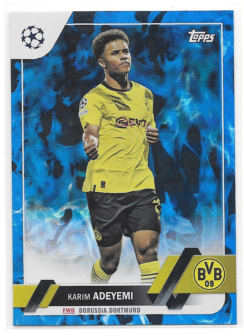 Karim Adeyemi (Borussia Dortmund) Blue Inferno /125 Topps UCC Flagship 22-23