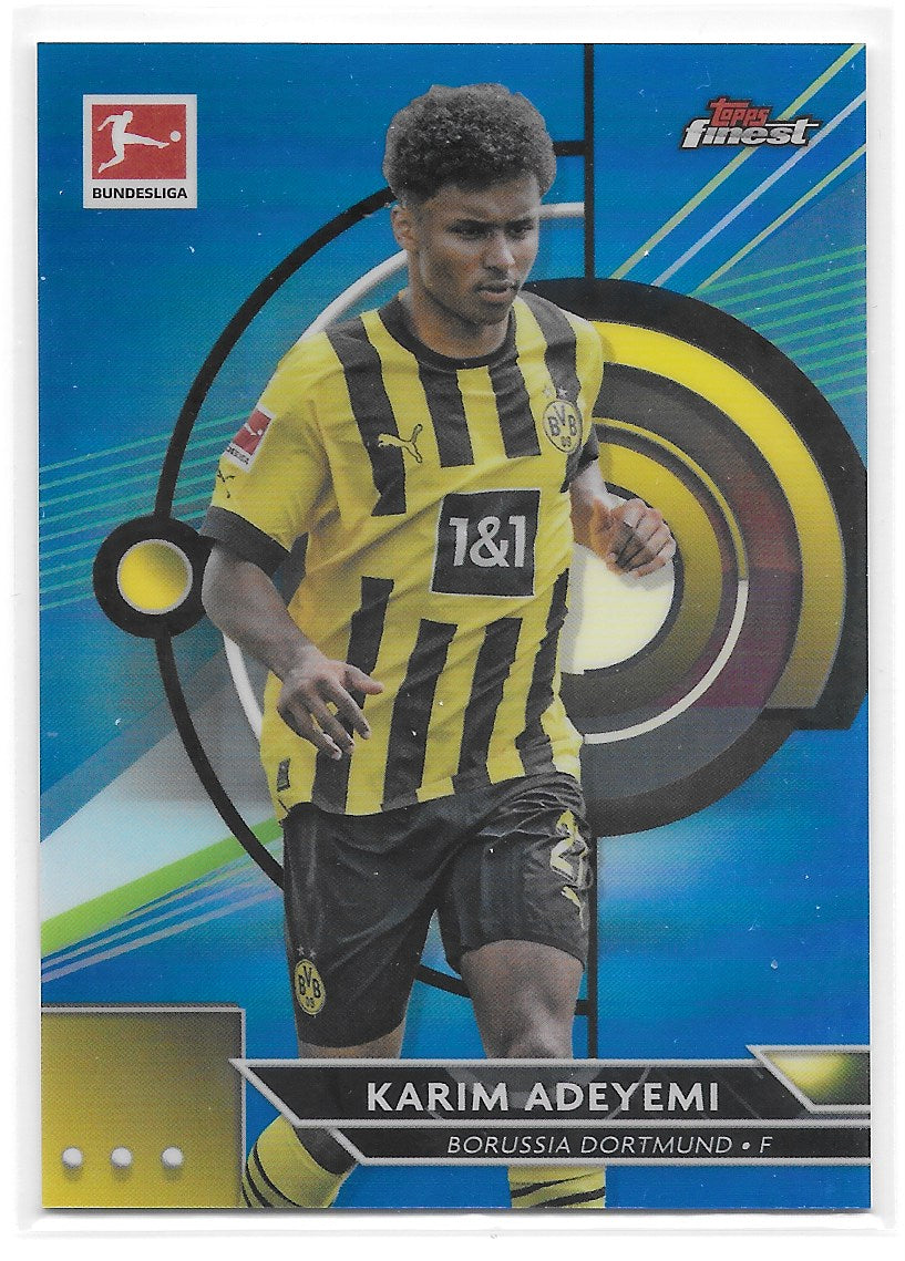 Karim Adeyemi (Borussia Dortmund) Blue Refractor /150 Topps Finest Bundesliga 22-23