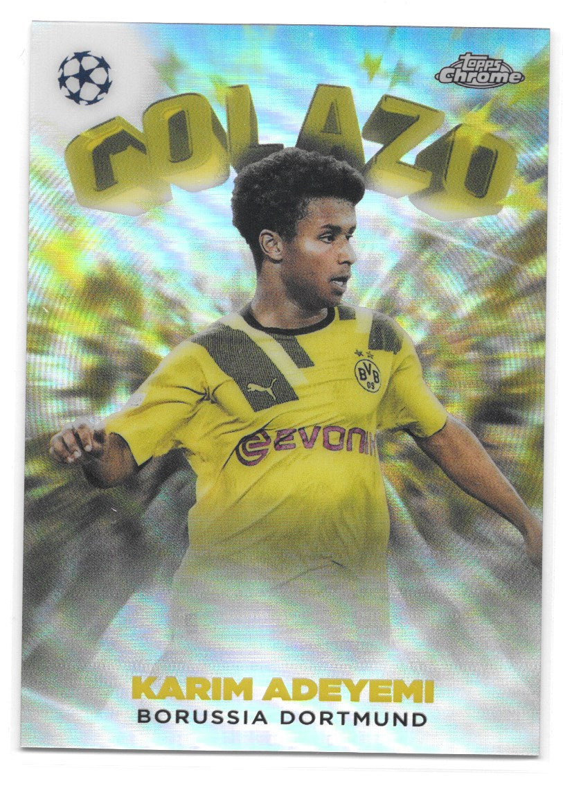 Karim Adeyemi (Borussia Dortmund) Golazo Topps UEFA Club Competitions Chrome 22-23