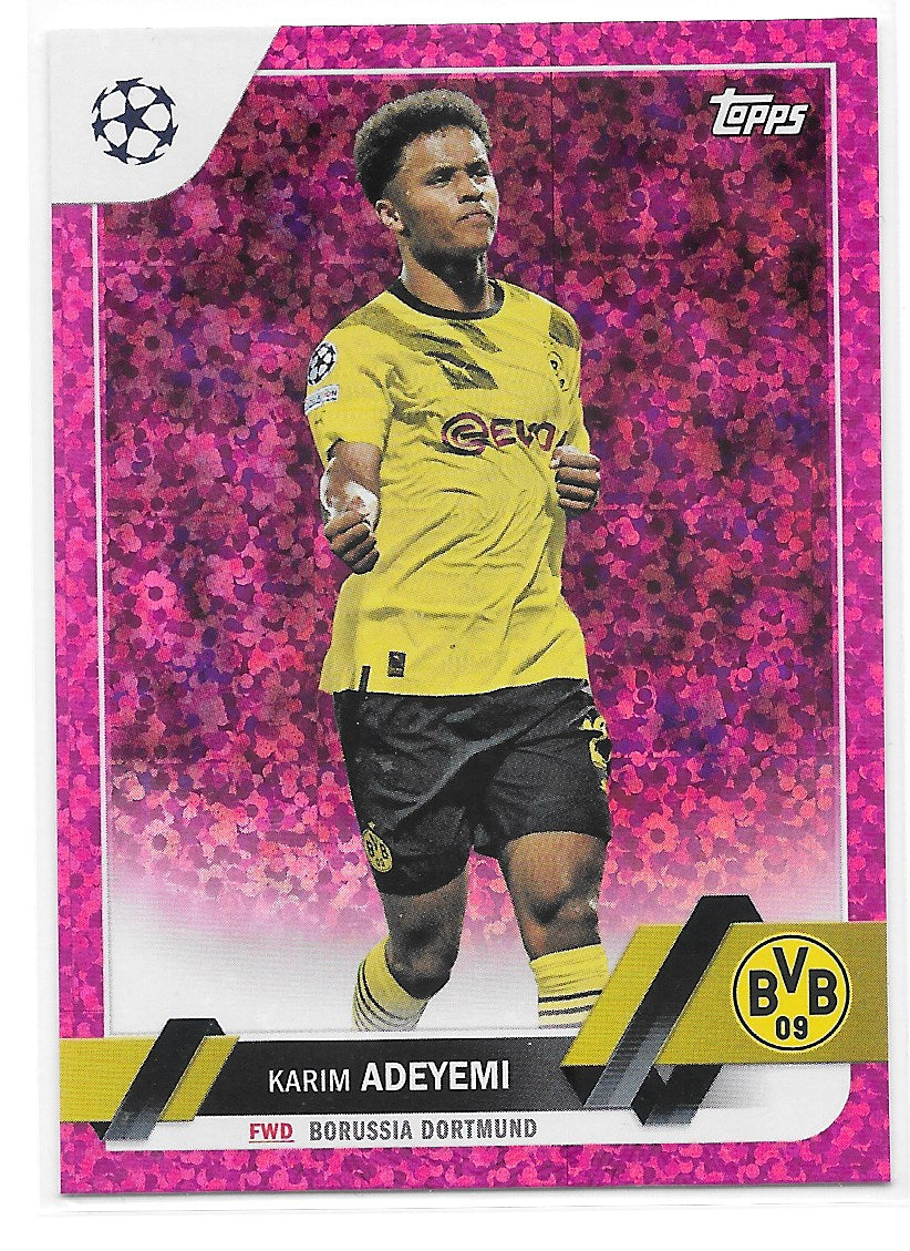 Karim Adeyemi (Borussia Dortmund) Pink Sparkle Topps UCC Flagship 22-23