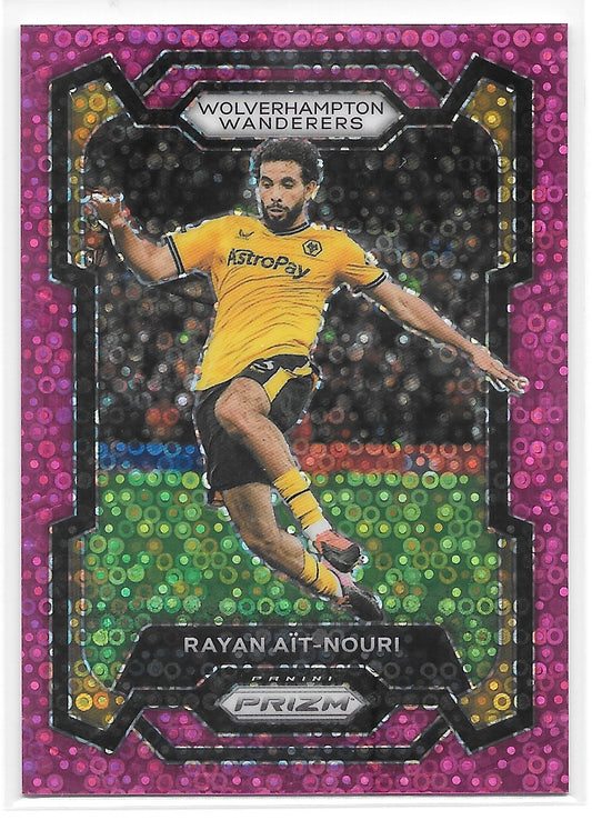 Rayan Ait-Nouri (Wolverhampton Wanderers) Pink Breakaway /149 Panini Prizm Premier League 23-24