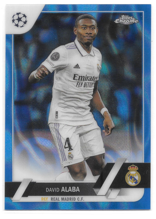 David Alaba (Real Madrid) Blue Lava Refractor Topps Chrome UEFA Club Competitions 22-23