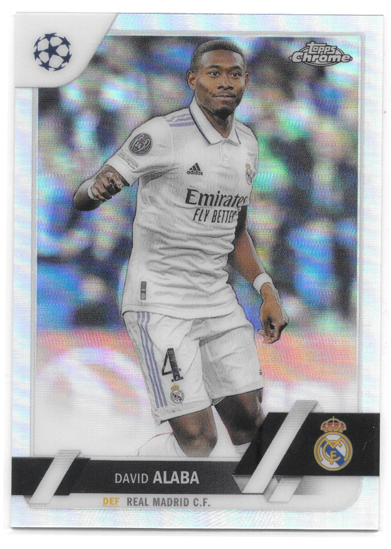 David Alaba (Real Madrid) Refractor Topps Chrome UEFA Club Competitions 22-23