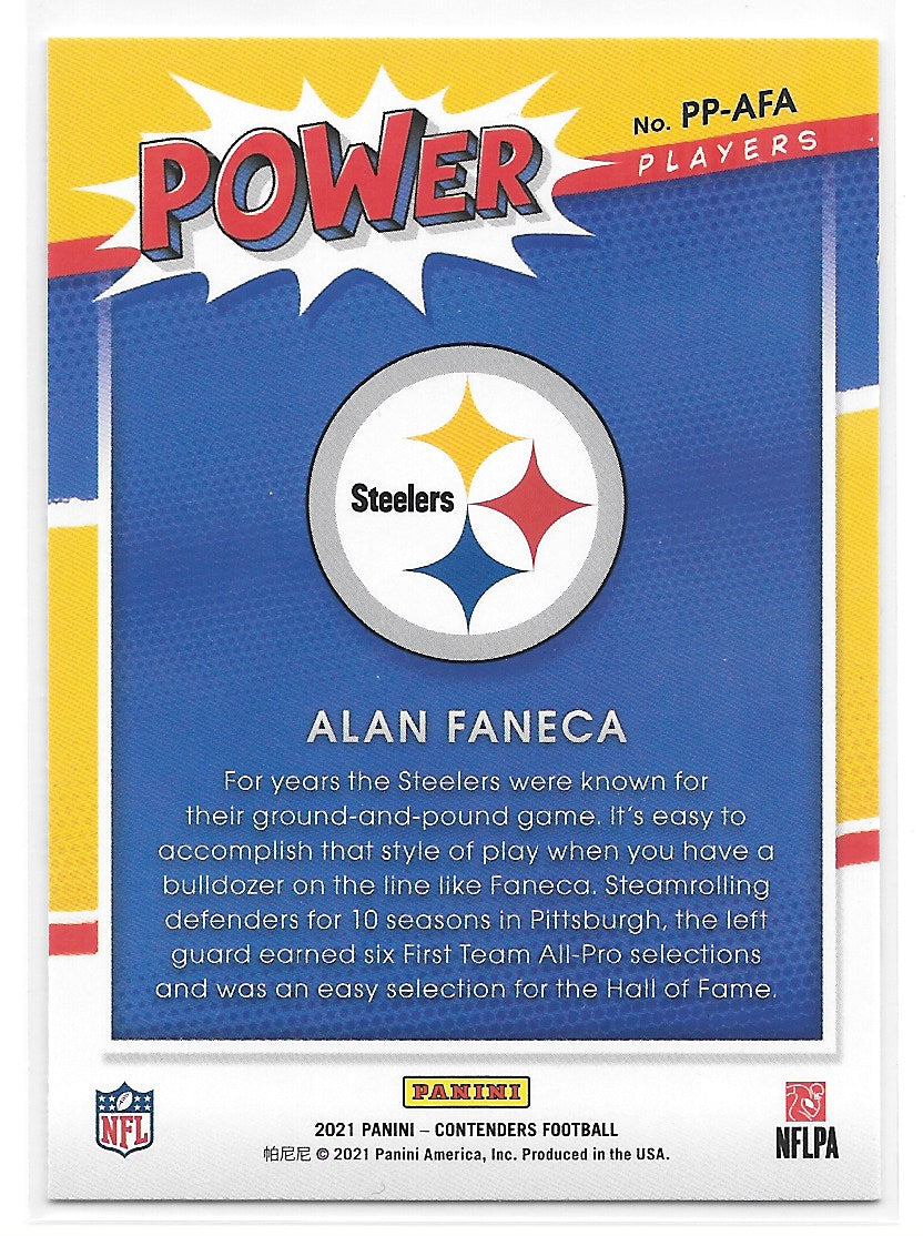 Alan Faneca -Pittsburgh Steelers- Power Players Panini Contenders Football 2021