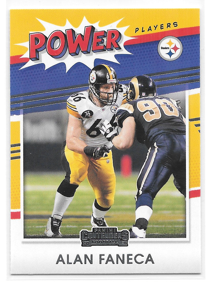 Alan Faneca -Pittsburgh Steelers- Power Players Panini Contenders Football 2021