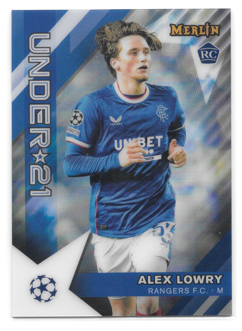 Alex Lowry (Rangers FC) Under 21 Stars Topps Merlin Chrome UCC 22-23