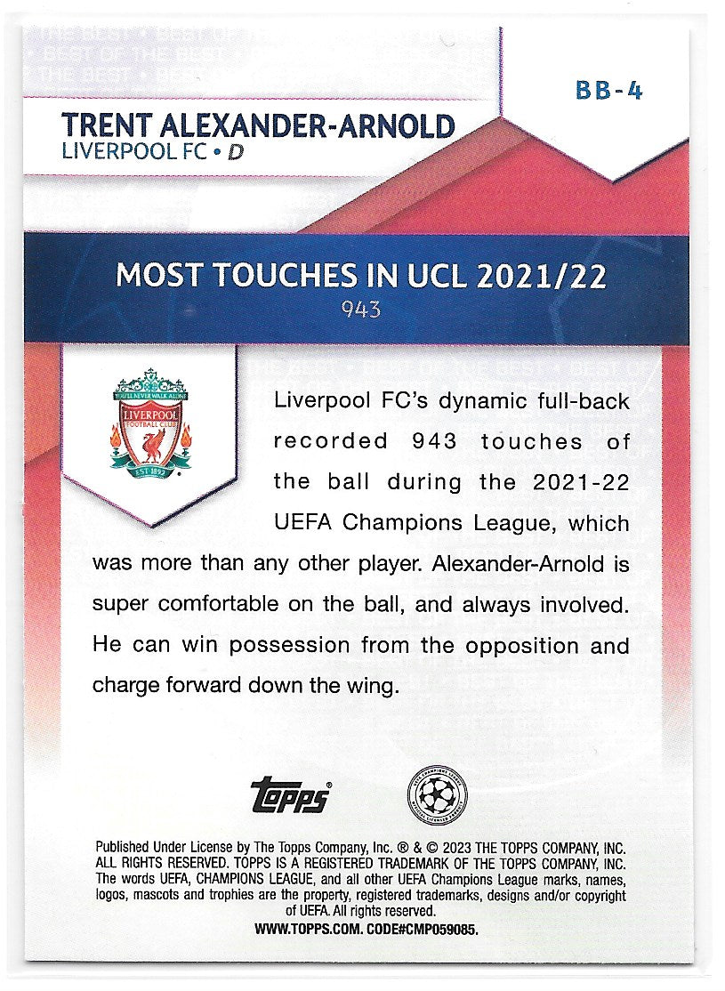 Trent Alexander-Arnold (Liverpool FC) Best of the Best Topps UCC Flagship 22-23