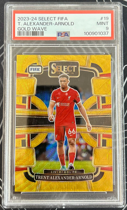 Trent Alexander-Arnold (Liverpool FC) Terrace Gold Wave /10 Panini Select FIFA 23-24 PSA 9 Pop 1